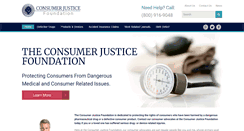 Desktop Screenshot of consumerjusticefoundation.com