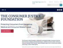 Tablet Screenshot of consumerjusticefoundation.com